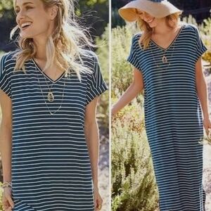 Matilda Jane Striped Navy and White Maxi Dress
